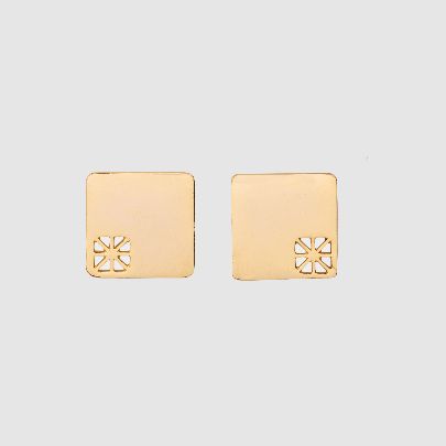 Picture of Gold Square Shamsul Amara earrings 1