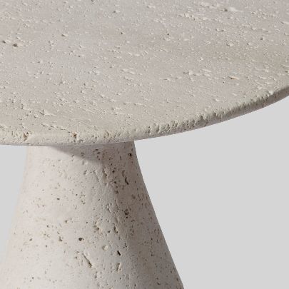 Picture of Light cream conical base travertine