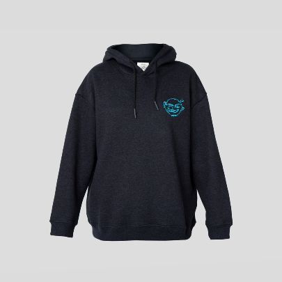 Picture of Grey embroidered hoodie 2