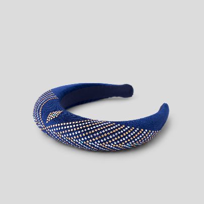 Picture of Navy blue and Gold Silver hairband