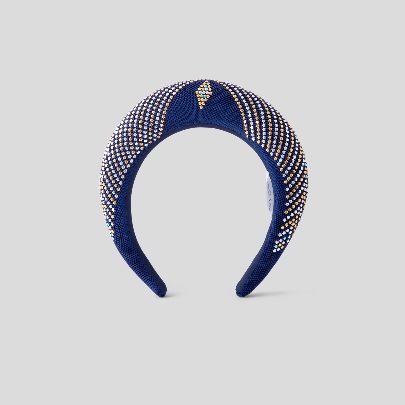 Picture of Navy blue and Gold Silver hairband