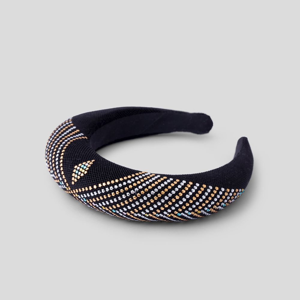 Picture of Black and Silver Gold hairband