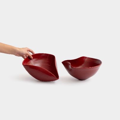 Picture of Maroon big ceramic bowl 2