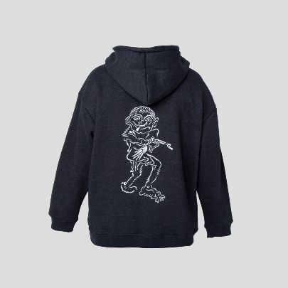 Picture of Grey embroidered hoodie 3