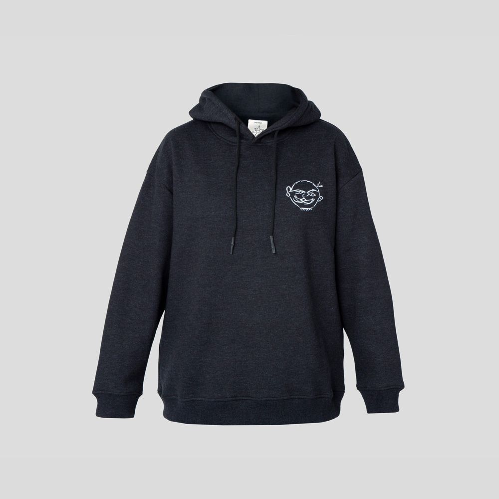 Picture of Grey embroidered hoodie 3