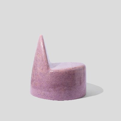 Picture of Sculptural Glossy Pink Cone Chair