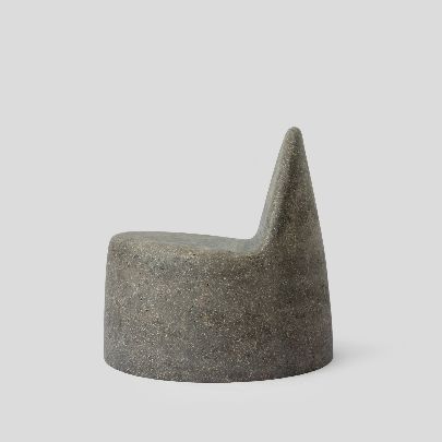 Picture of Sculptural Matte Charcoal Cone Chair