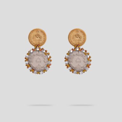 Picture of 5 dinar coin earring