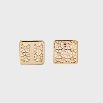 Picture of Gold Square Shamsul Amara earrings 5