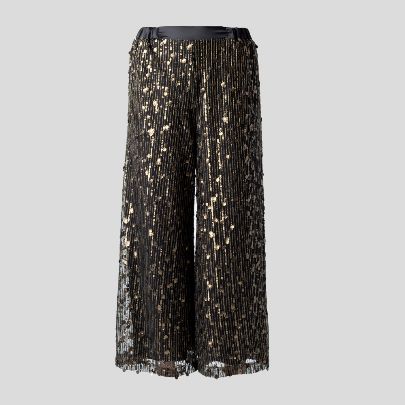 Picture of Wide-Legged Sequin Trousers