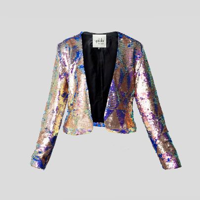 Picture of sequin cropped blazer