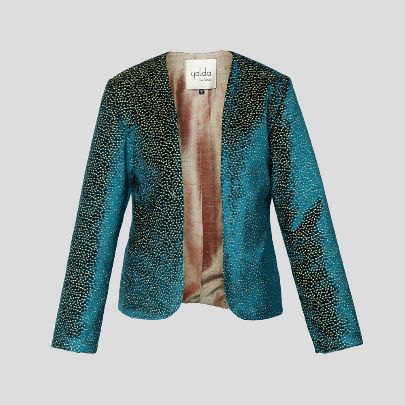 Picture of Turqoiuse velvet blazer