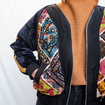 Picture of embroidered bomber jacket