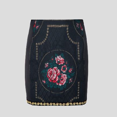 Picture of black floral skirt