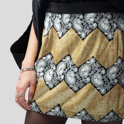 Picture of sequined black skirt