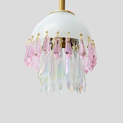 فروشگاه اینترنتی آستین Purple Chandelier - Pink And Gold Glass Ceiling Light