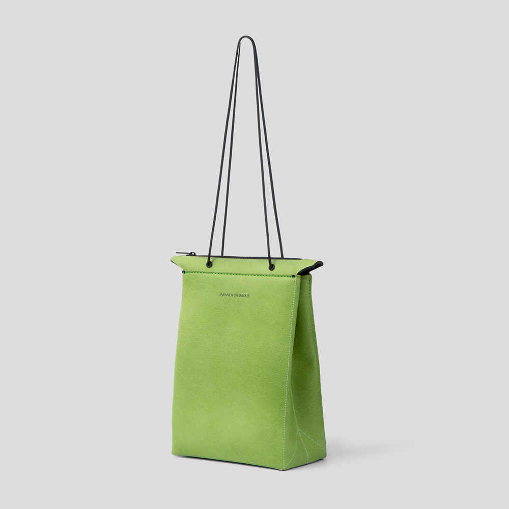 Picture of Light green Hand leather bag