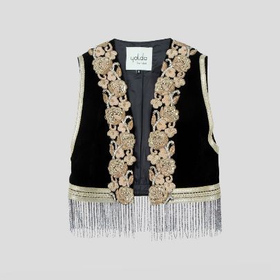 Picture of embelished velvet vest