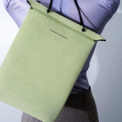 Picture of Light green Hand leather bag