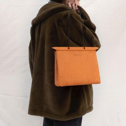 Picture of Orange Hand leather bag