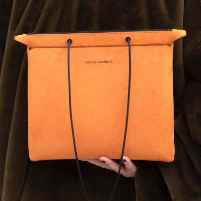 Picture of Orange Hand leather bag