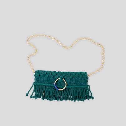 Picture of Green  afro hand bag