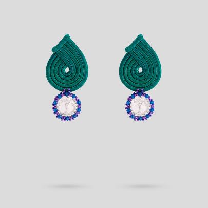 Picture of Green and purple gheytan earing