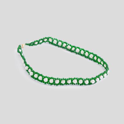 Picture of Green  pearls necklace