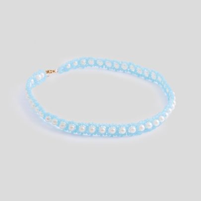 Picture of blue  pearls necklace