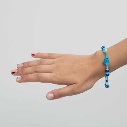 Picture of Blue happy face bracelet