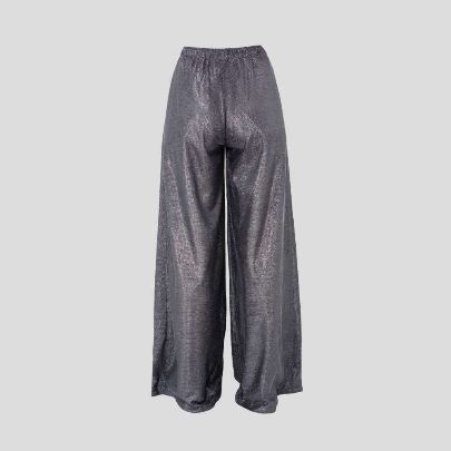 Picture of silver wide legged trousers