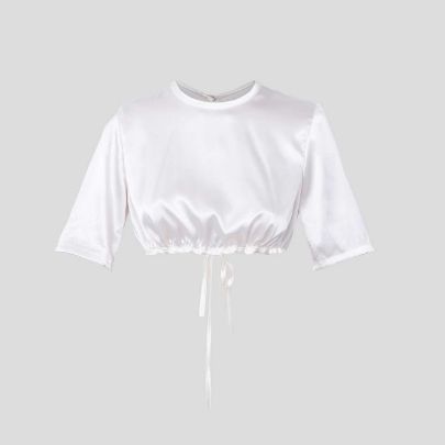 Picture of Satin cropped blouse