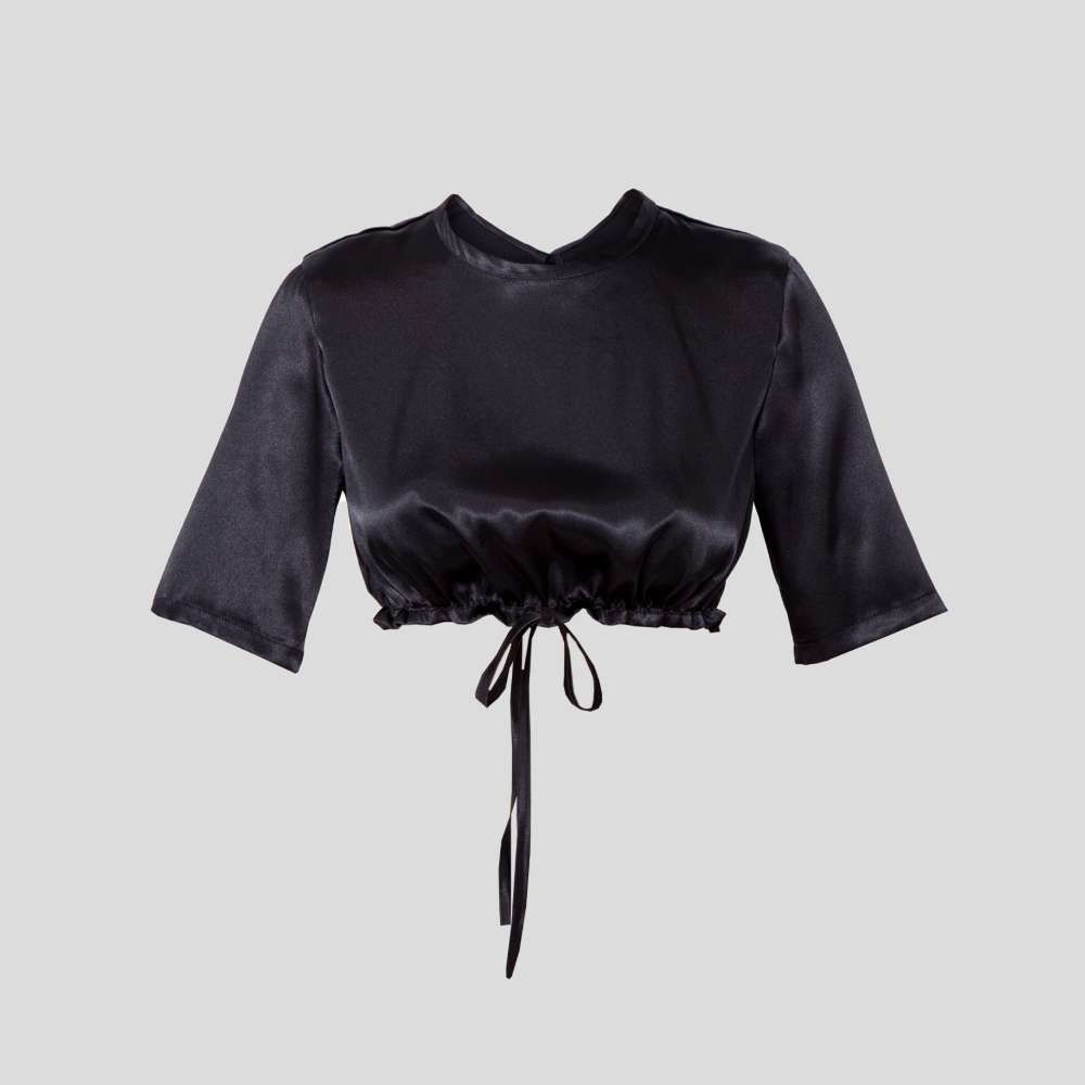 Picture of Satin cropped blouse