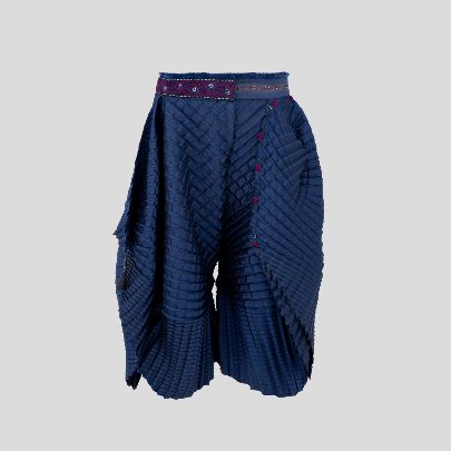 Picture of Navy Blue Pleated pants