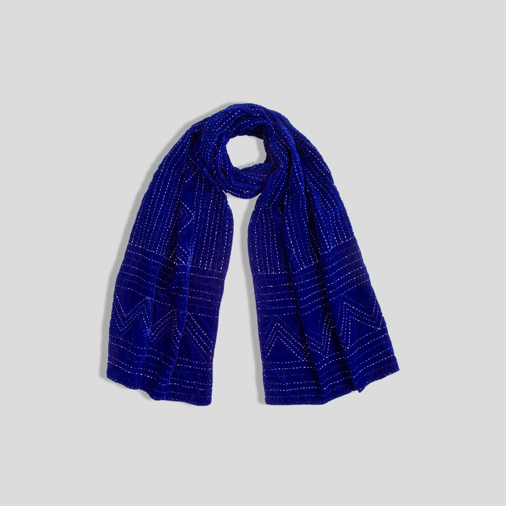 Picture of Blue and Purple  velvet scarf