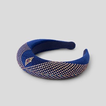 Picture of Navy blue and Gold hairband