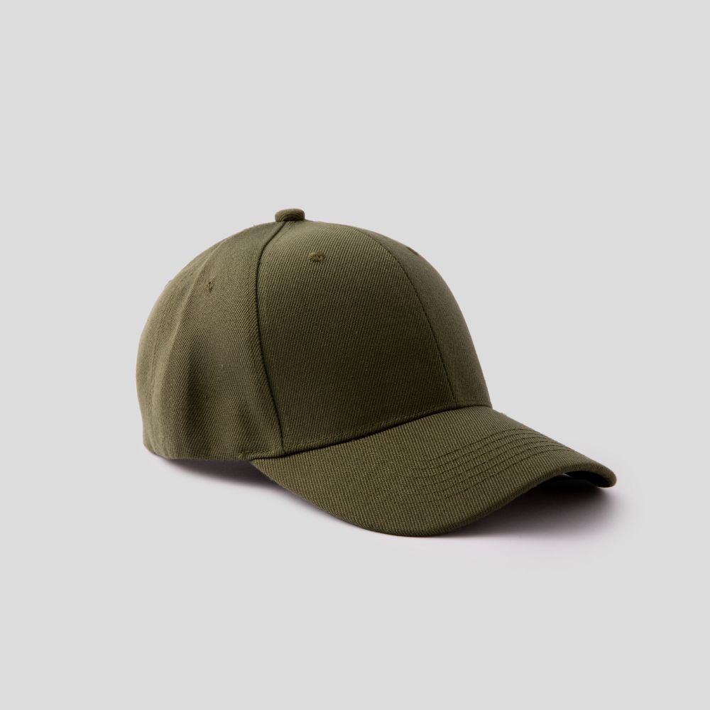 green peaked cap