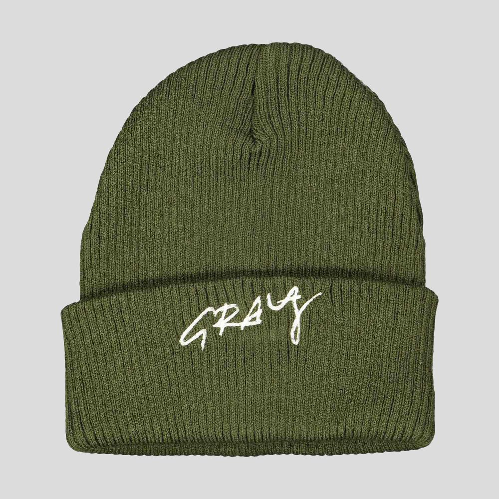 green knit cap