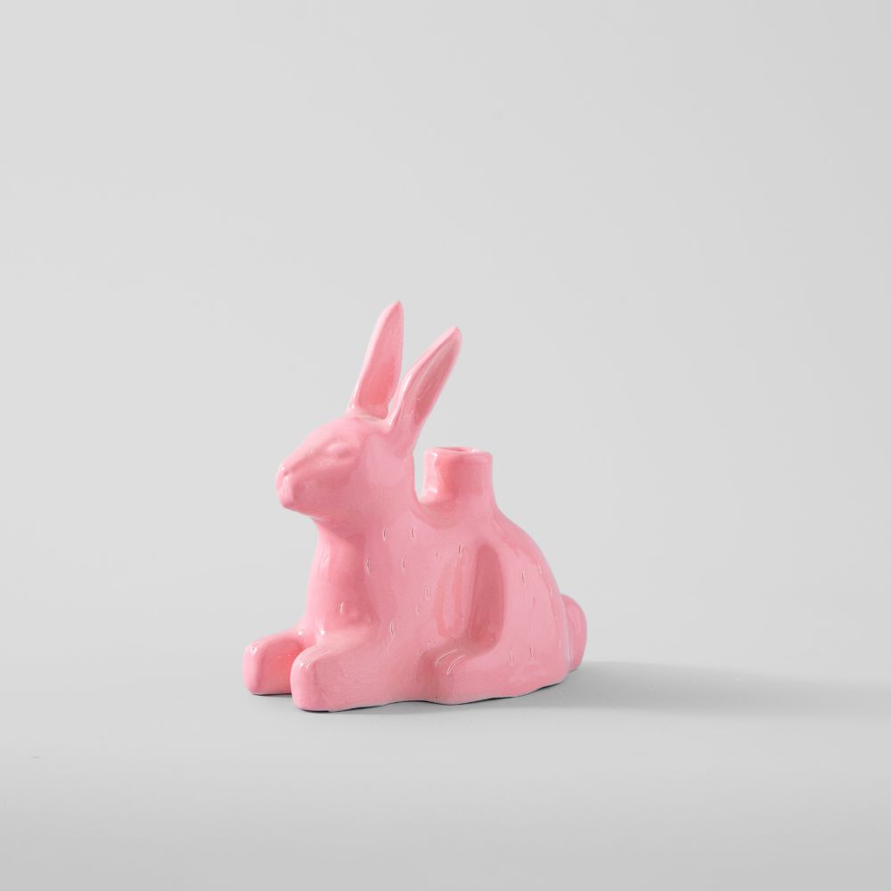 Picture of Pink rabbit candlesticks