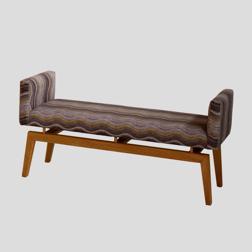 backless bench with arms