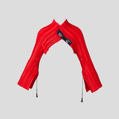 Picture of Red pleated sleeves