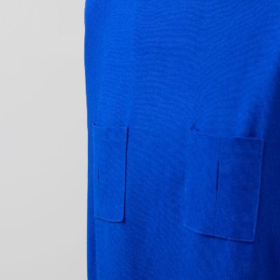 Picture of Blue linen lozenge dress