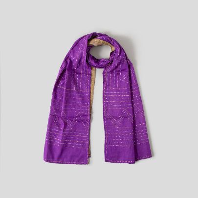 Picture of Purple and  beige scarf