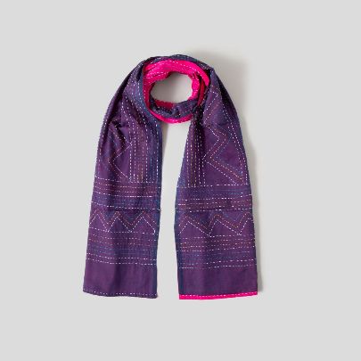 Picture of Pink and Navy blue scarf