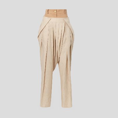 Picture of Pleated cream pant