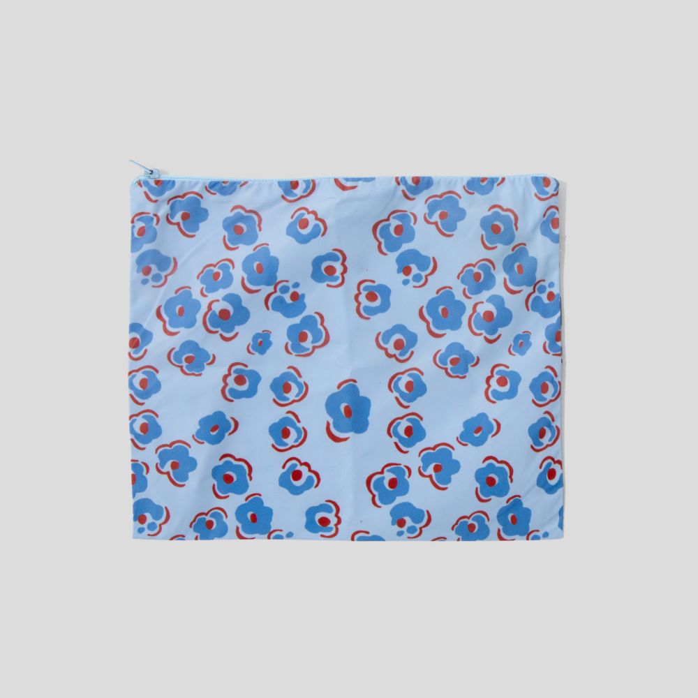 Picture of blue flower pouch
