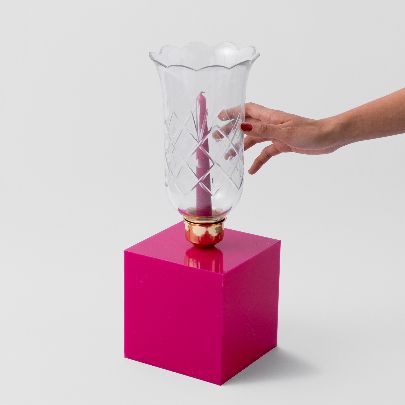 Picture of  Basic magenta candle holder