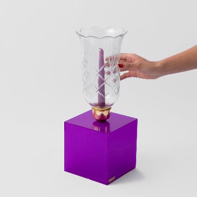 Picture of Basic purple candle holder