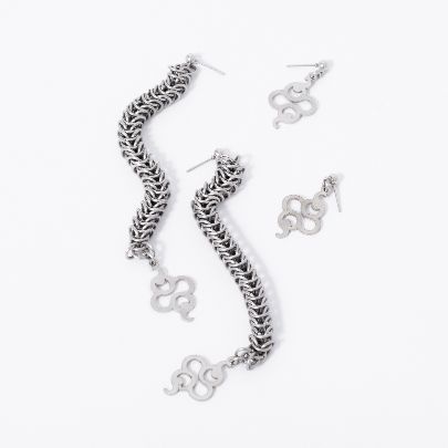 Picture of  Box chain and logo earring pack