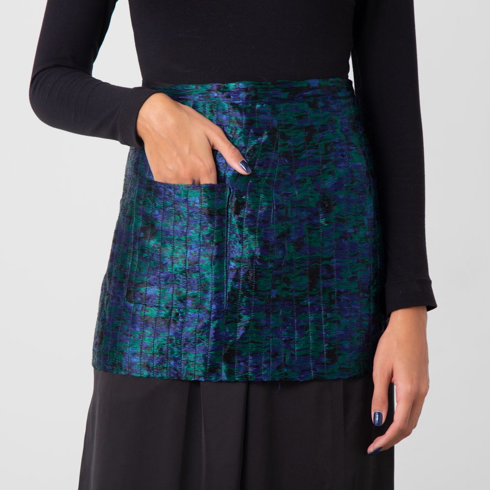 Picture of  Women's navy cashmere skirt